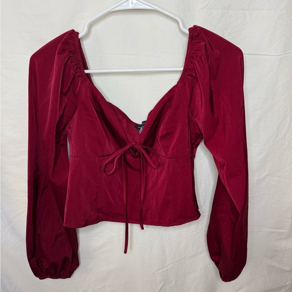 Kendall & Kylie Deep Red long sleeve